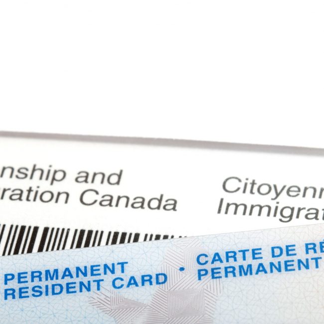 21723429 – issued permanent resident  card over immigration canada letter